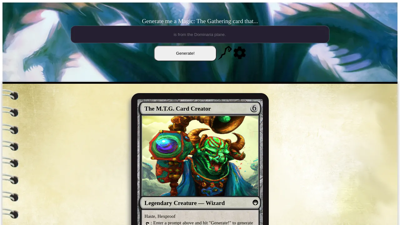MTG. Card Creator BestofAI
